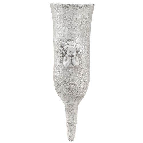 Artikel Gravvase polyresin engle motiv vase til indstik H29cm