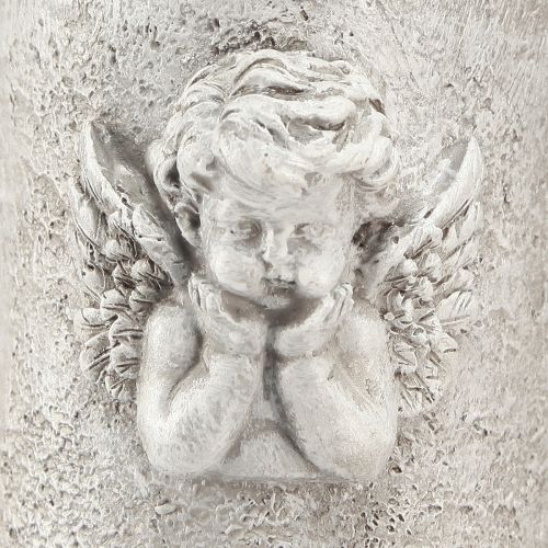 Artikel Gravvase polyresin engle motiv vase til indstik H29cm