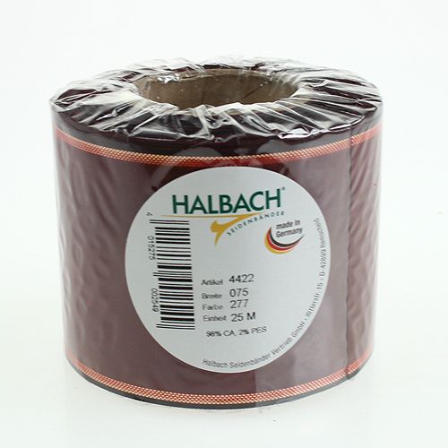 Artikel Kransbånd Bordeaux 7,5cm 25m