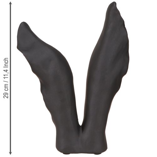 Floristik24 Kaninøre Dekoration Påskehare i sort 20cmx7,5cmx29cm