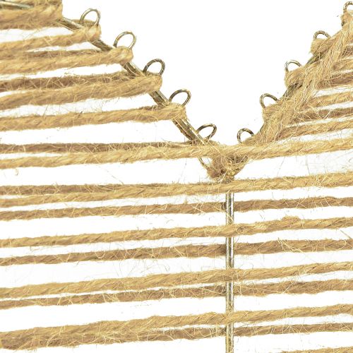 Artikel Hjerte Jute Natural Til Tørrede Blomster 35cm 4stk