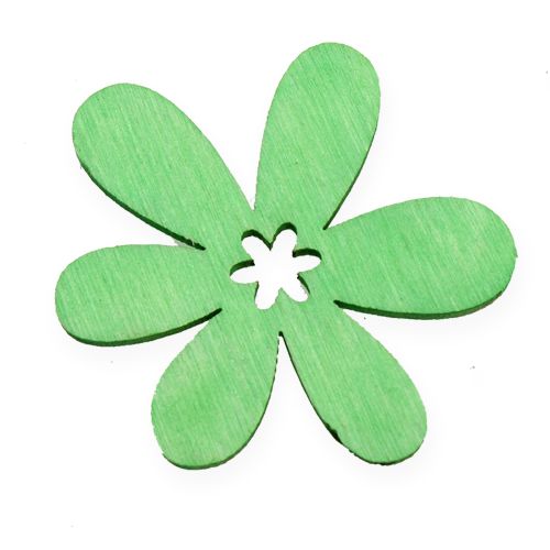 Floristik24 Scatter dekoration træblomster, farvet ass. Ø4cm 72 stk