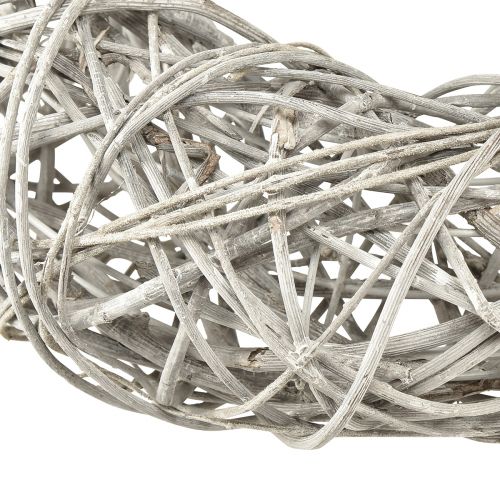 Artikel Trækrans dekorativ krans rattan naturhvid Ø30cm H9,5cm