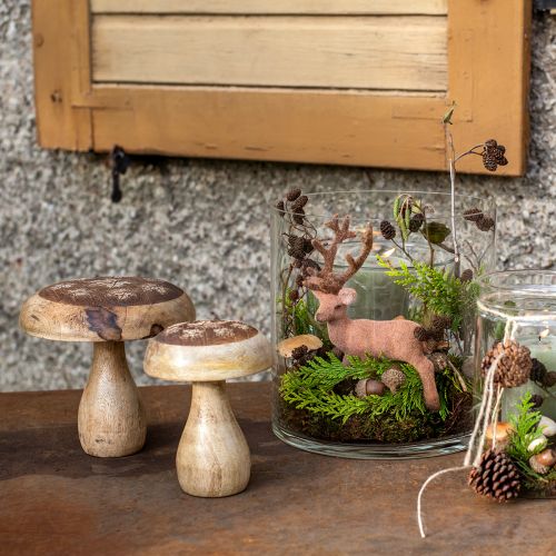 Artikel Træ svampe dekoration svamp træ dekoration naturlig efterårs dekoration Ø15cm H14,5cm