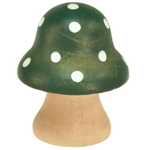 Artikel Træsvampe Pyntesvampe Mini-paddehatte i træ Mintgrøn 4cm 12 stk.