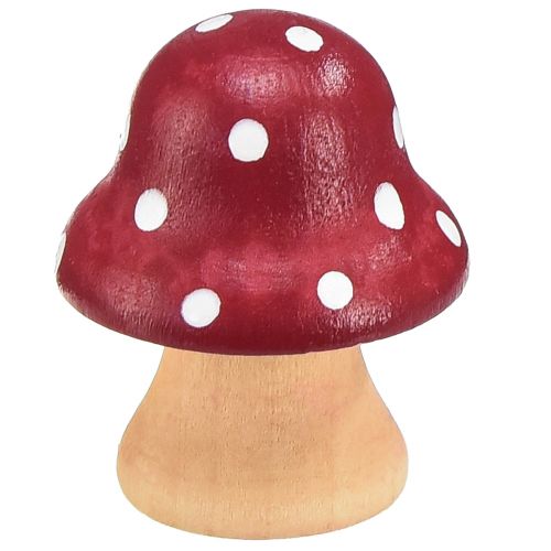 Artikel Træsvampe Pyntesvampe Træ Mini Paddehatte Rød Orange 4cm 12 stk.