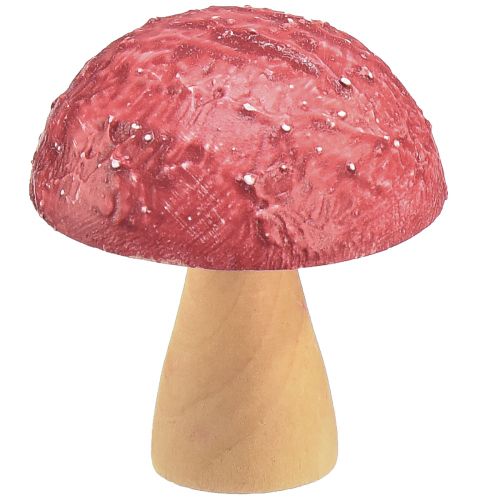 Floristik24 Træsvampe dekorative svampe borddekoration efterårsrød natur 5×6cm 9stk