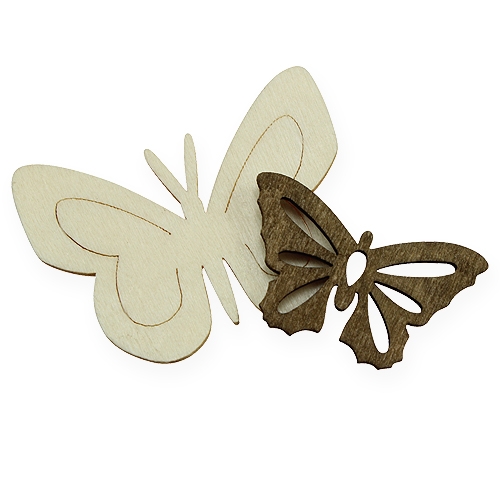 Floristik24 Træsommerfugle natur 4cm 72 stk