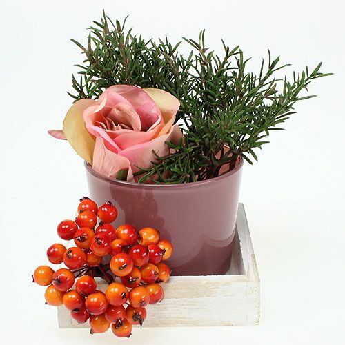 Floristik24 Mini træbakke hvid 12cm x 12cm x 3cm