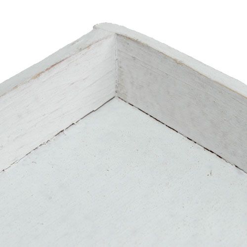 Floristik24 Træbakke hvid 30cmx30cm