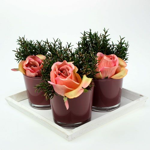 Floristik24 Træbakke hvid 30cmx30cm