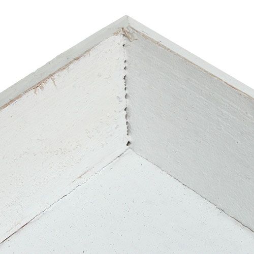 Floristik24 Træbakke hvid 39cm x 15cm