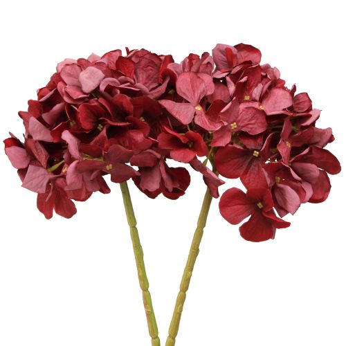 Artikel Hortensia Kunstig Bourgogne Stor Blomst Ø15cm L58cm 2stk