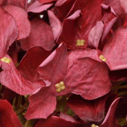 Artikel Hortensia Kunstig Bourgogne Stor Blomst Ø15cm L58cm 2stk