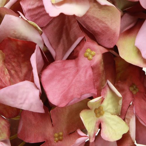 Artikel Hortensia krans lilla pink kunstig dekorativ krans Ø30cm