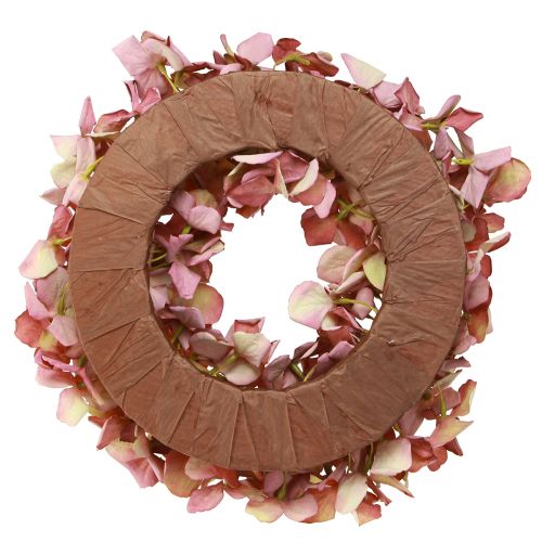 Artikel Hortensia krans lilla pink kunstig dekorativ krans Ø30cm