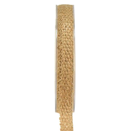 Artikel Jutebånd Rustikt pyntebånd jute naturguld 12mm 10m