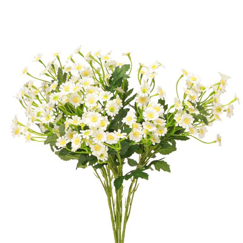 Floristik24 Kamille Kunstige Eng Blomster Hvid 58cm 4stk