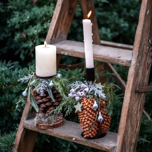Artikel Lysestage adventskrans lysestage sort 2,2×4cm 4 stk