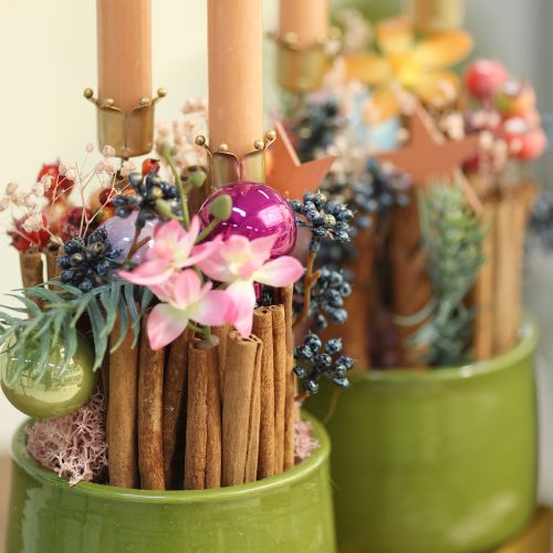 Artikel Lysestage krone gylden, pindlysholder metal 4 stk.