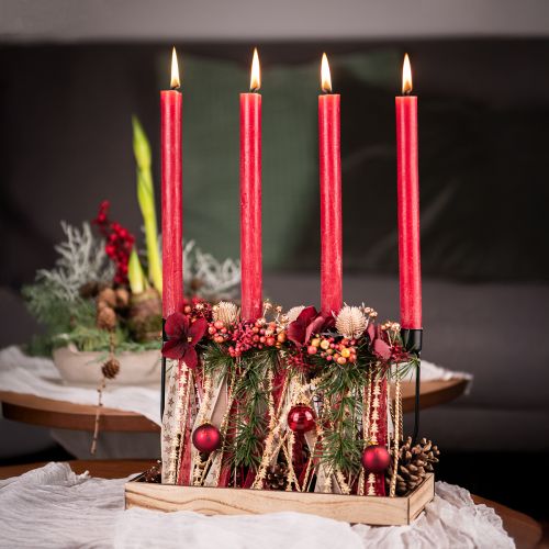 Artikel Lysestage, lysestage adventskrans 27,5cm H18,5cm
