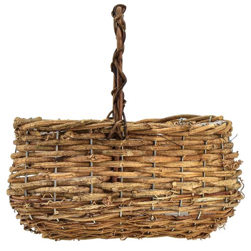 Artikel Kurv til plantning med naturligt vinhåndtag 25x14,5x24,5cm