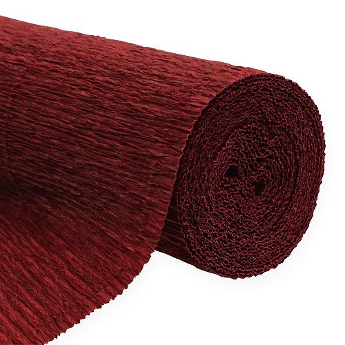 Floristik24 Florist crepe papir Bordeaux 50x250cm