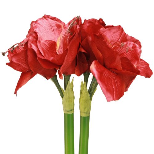 Artikel Kunstig Amaryllis Kunstige Blomster Rød Ø18cm L68cm 2stk