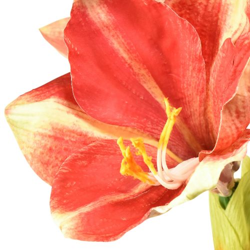 Artikel Kunstig Amaryllis Pink og Creme – Stor Stængel Blomst 76cm
