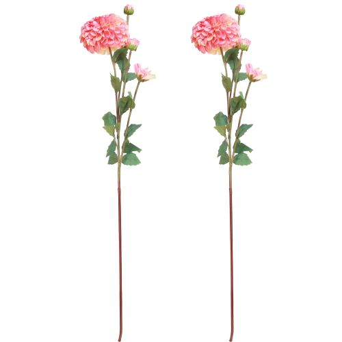 Artikel Kunstige dahliaer i ferskenrosa Ø10cm L80cm 2stk