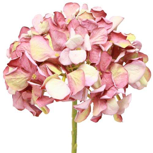 Artikel Kunstig Hortensia Stor Pink Mauve Ø15cm L58cm 2stk