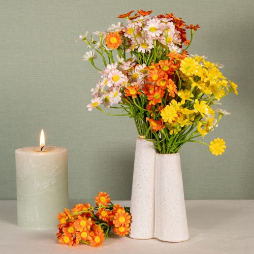 Artikel Kunstig kamille som blomsterbuket til frisk og letplejet dekoration, 28 cm, 3 stk.