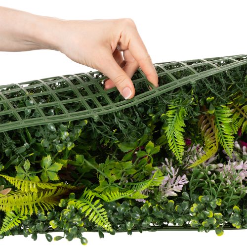 Kunstig plantevæg 100 x 55 cm lodret grønning | Floristik24.dk