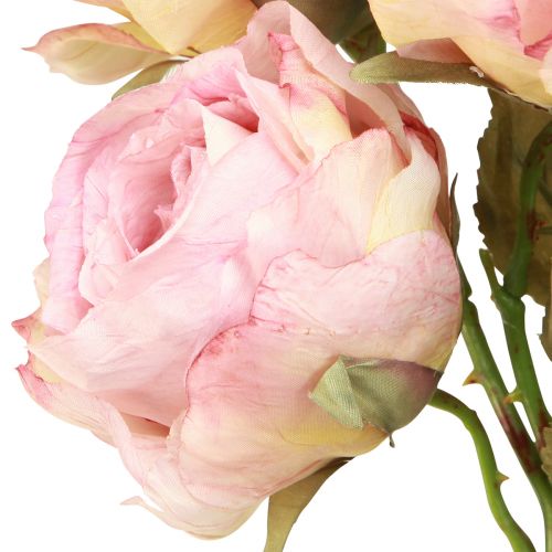 Artikel Kunstroser kunstroser silkeblomster pink L44cm 4 stk
