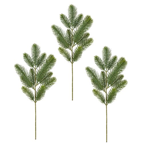 Floristik24 Kunstige grangrene granpluk i grøn L50cm 3 stk