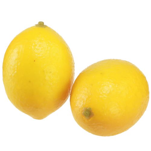 Floristik24 Kunstig citron dekorativ frugt Ø4,5cm H6,5cm 12 stk
