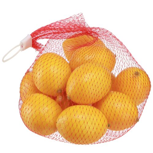 Artikel Kunstig citron dekorativ frugt Ø4,5cm H6,5cm 12 stk