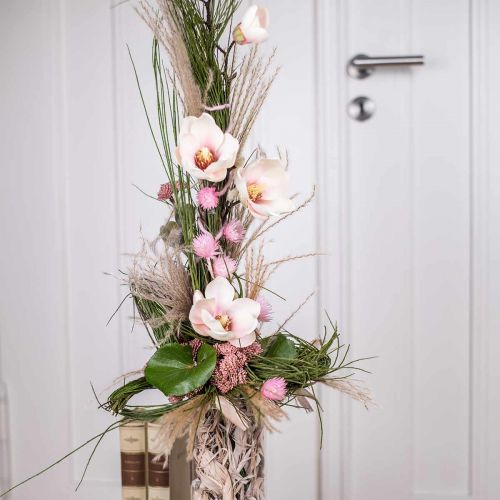 Kunstige magnoliagrene Lyserøde kunstige blomster H40cm 4 stk i bundt