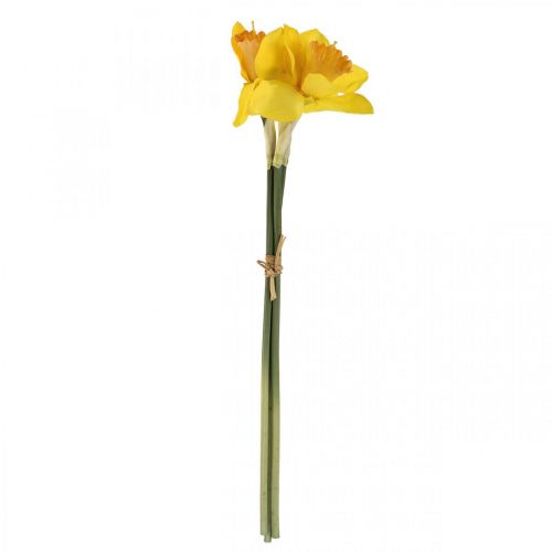 Artikel Kunstige påskeliljer silkeblomster gule påskeliljer 40cm 3 stk