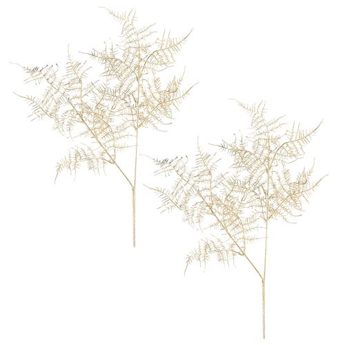 Artikel Kunstig bregne julepynt bregne champagne 54cm 2stk