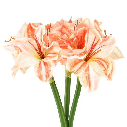 Floristik24 Kunstige Ridderstjerne Kunstige Blomster Hvid Rød Orange Amaryllis 40cm 3 stk.