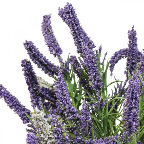 Floristik24 Kunstig lavendel dekorativ kunstig plante lilla hvid busk 46cm