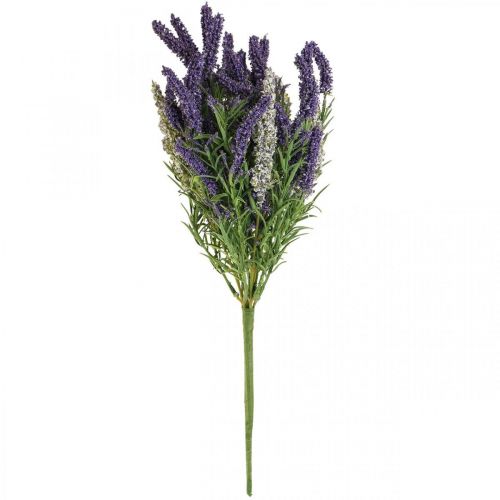 Floristik24 Kunstig lavendel dekorativ kunstig plante lilla hvid busk 46cm