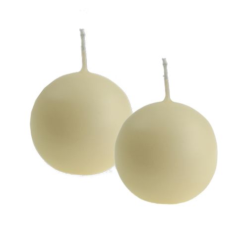 Floristik24 Kuglelys 60mm creme 16 stk