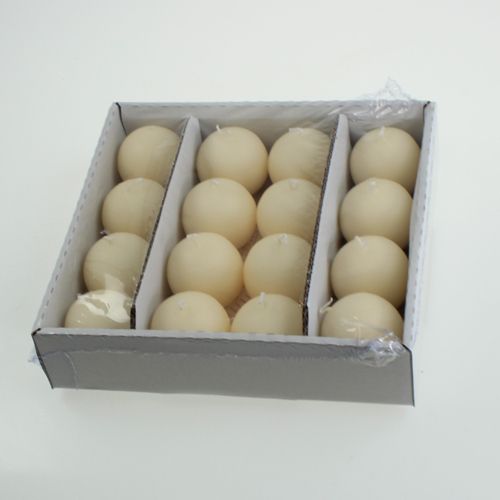 Floristik24 Kuglelys 60mm creme 16 stk
