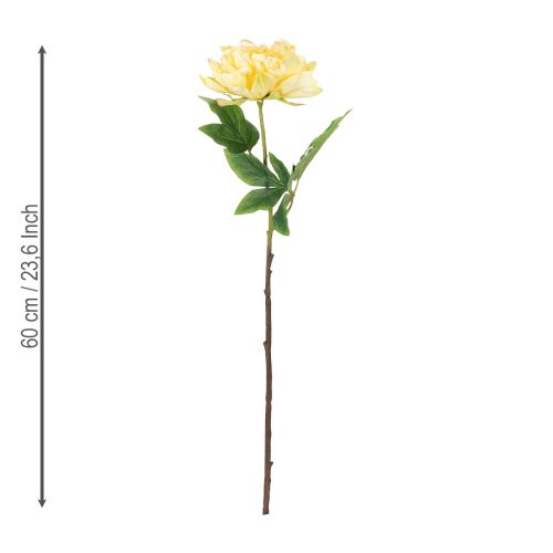 Artikel Kunstig pæon med stor blomst til tidløst blomsterdesign, 60 cm, 3 stk.