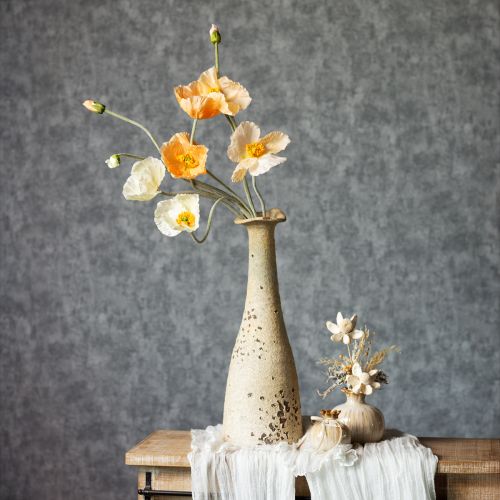 Artikel Kunstig valmueblomst til bryllupsdekoration og design, 95 cm, 3 stk.