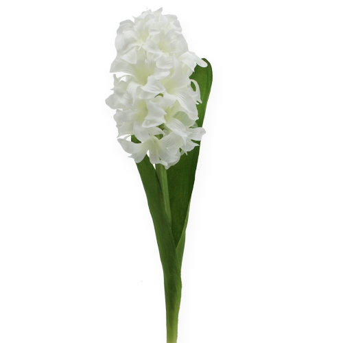 Floristik24 Silkeblomster hyacint hvid 33cm