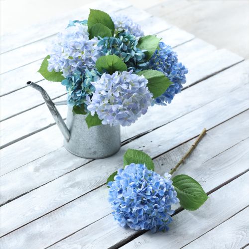 Artikel Kunstige blomster dekoration hortensia kunstig blå 69cm