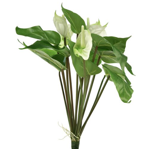Artikel Kunstige blomster, flamingoblomst, kunstig anthurium hvid 36cm